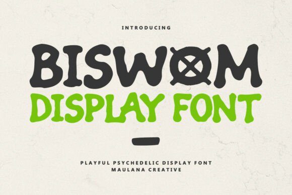 Biswom: A Playful Display Font for Vibrant Web Design