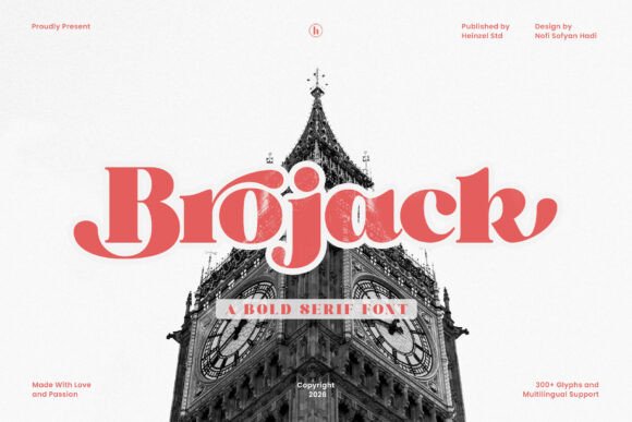 Brojack: A Bold Serif Font for Editorial Design