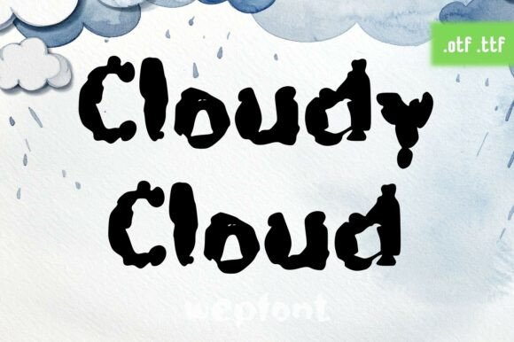 Cloudy Cloud: A Whimsical Display Font for Editorial Charm