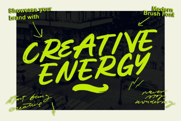 Creative Energy: A Display Font That Moves With Your Words