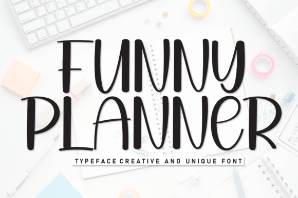 Funny Planner: A Playful Display Font for Handmade Products