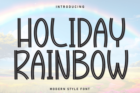Holiday Rainbow Font Brings a Playful Handcrafted Glow to Brand Design