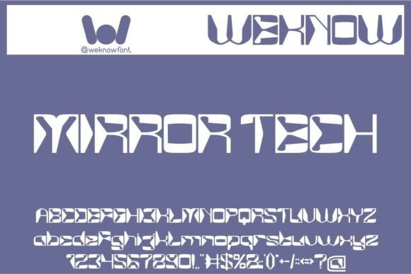 Mirror Tech Font: A Display Typeface for Editorial Mood