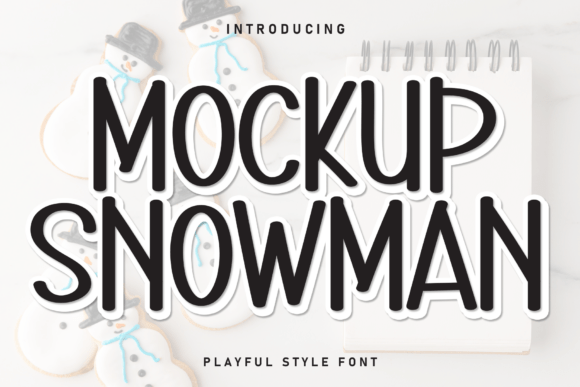 Mockup Snowman: A Friendly Display Font for Digital Branding