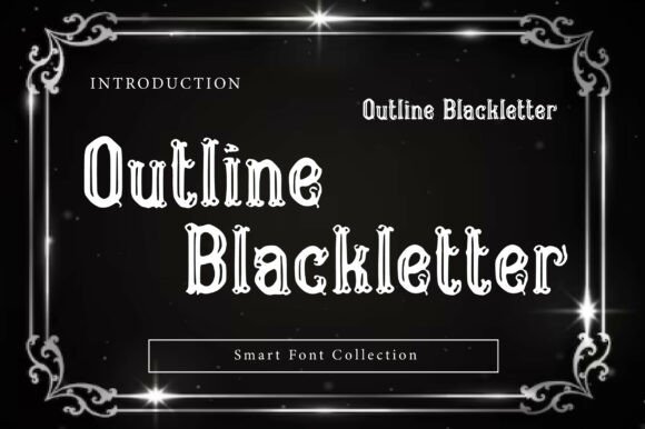 Outline Blackletter: Vintage Display Font for Brand Impact