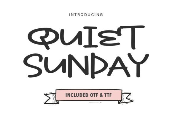 Quiet Sunday: A Handwritten Display Font for Calm, Intentional Design