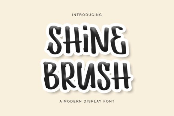 Shine Brush: A Modern Display Font for Bold Digital Headlines