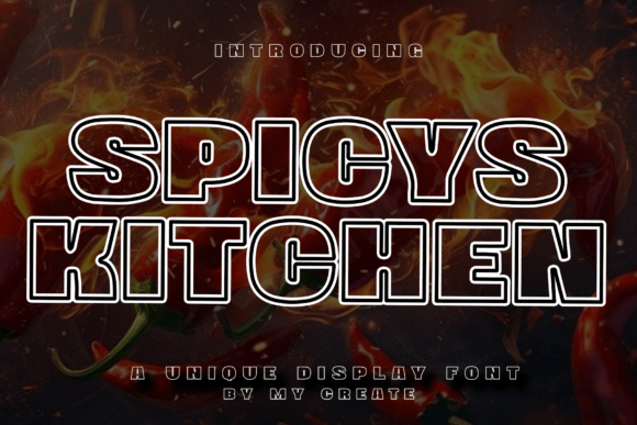 Spicys Kitchen: A Warm, Playful Display Font for Branding