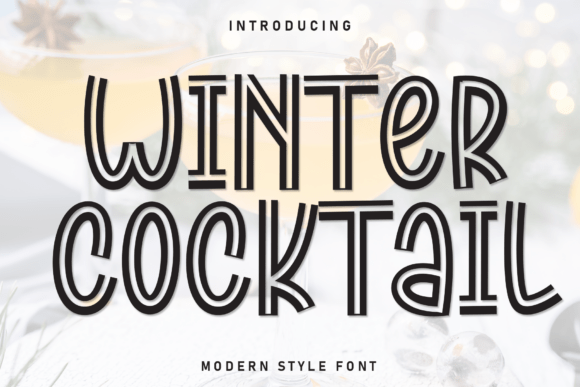Winter Cocktail: A Modern Display Font for Digital Elegance
